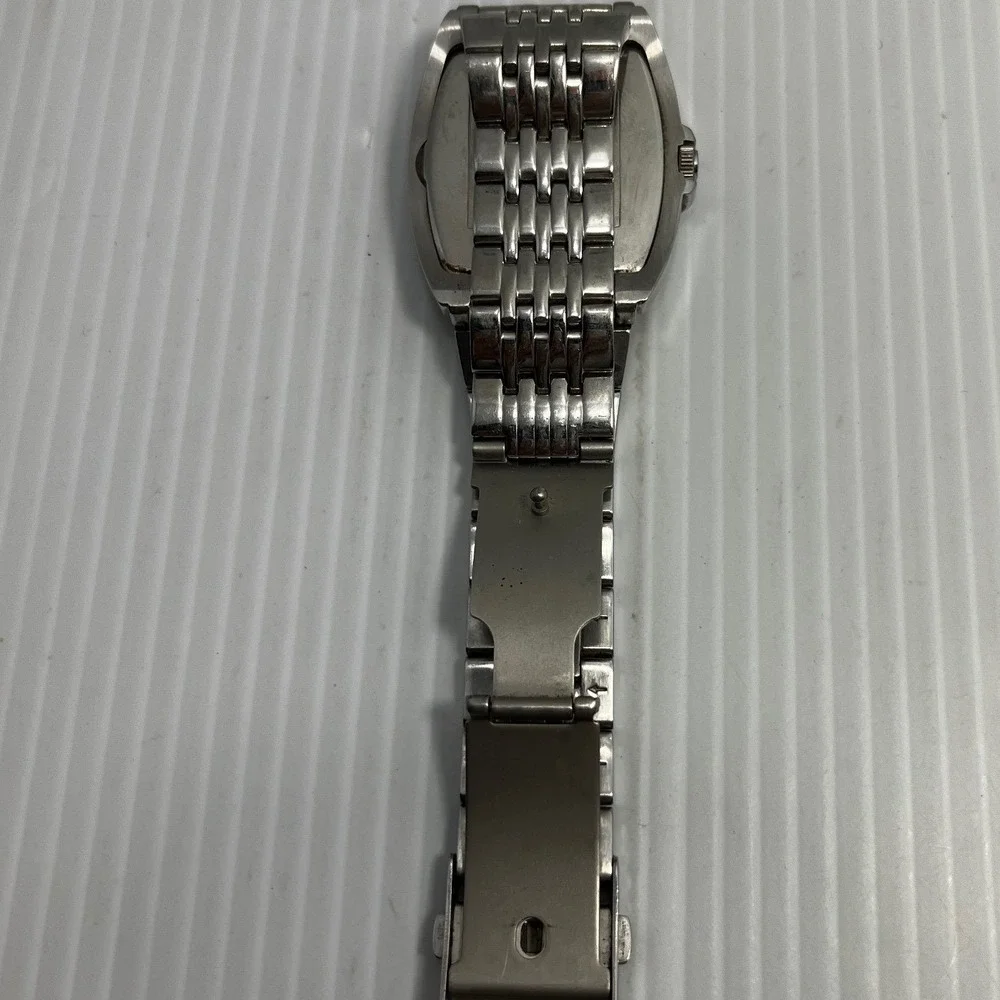 GUESS Men's Stainless Steel Watch Water Resistant Tonneau W10508G1(need battery)